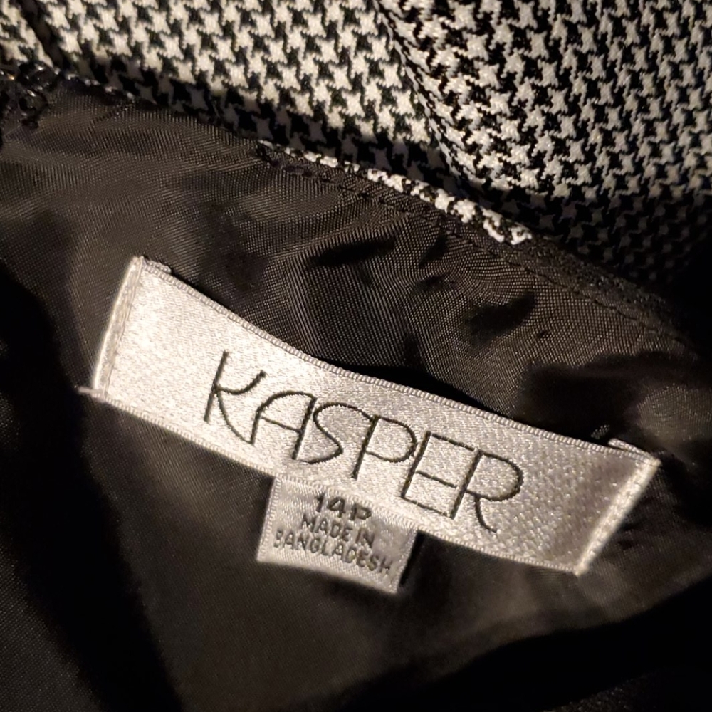 NWT Kasper Houndstooth Shift Dress Size 14P - Picture 8 of 8